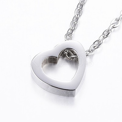 Tarnish Resistant 304 Stainless Steel Pendant Necklaces LS-NJEW-G287-15P-1