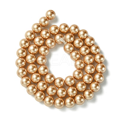 Eco-Friendly Dyed Glass Pearl Round Beads Strands HY-A002-8mm-RB045-1