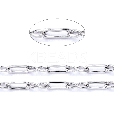 Non-Tarnish 3.28 Feet 304 Stainless Steel Link Chains X-CHS-D032-04P-1