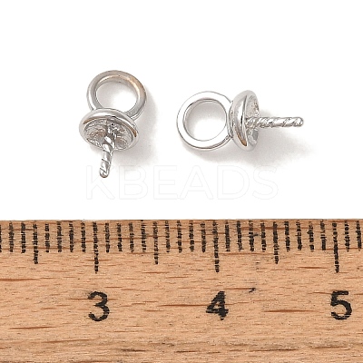 Brass Bead Cap Bails KK-G499-09A-P-1