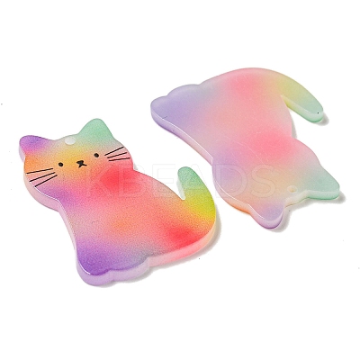 Opaque Acrylic Pendants BACR-D002-11B-02-1