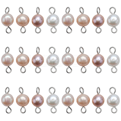 30Pcs Natural Freshwater Pearl Connector Charms FIND-SC0005-39-1