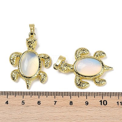 Opalite & Brass Pendants KK-F887-01G-03-1