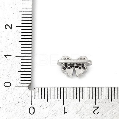 Brass Micro Pave Cubic Zirconia Slide Charms KK-G526-01P-1
