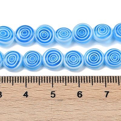 Handmade Lampwork Beads Strands LK-R004-50D-1