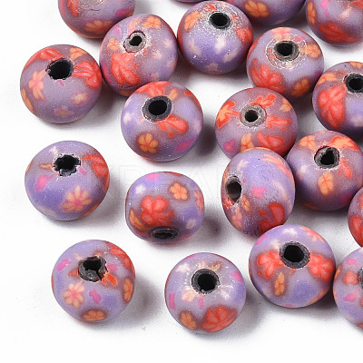 Handmade Polymer Clay Beads CLAY-S092-73-1