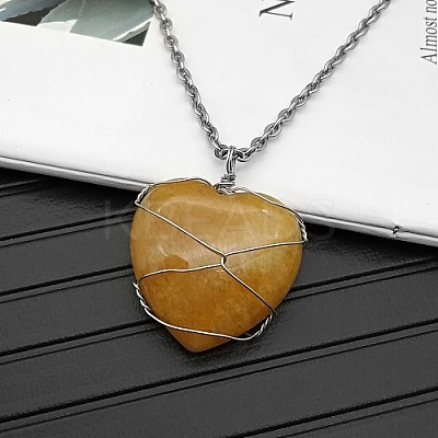 Natural Topaz Jade Pendant Necklaces CY8832-10-1
