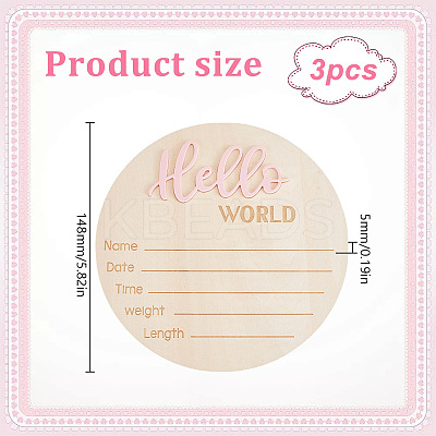 Wooden Baby Photo Props WOOD-WH0002-56A-1
