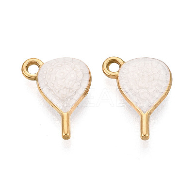 304 Stainless Steel Enamel Pendants STAS-N124-13G-1