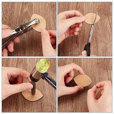 64Pcs 4 Styles Imitation Leather Label Tags AJEW-OC0004-02-1