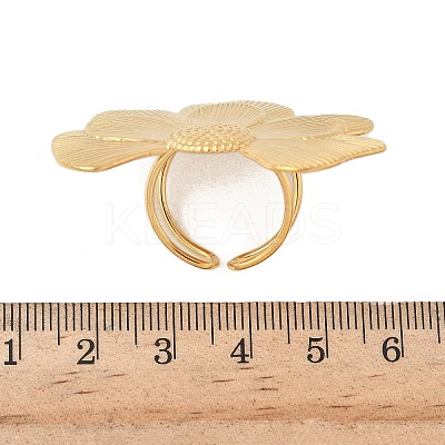 304 Stainless Steel Cuff Open Rings for Women RJEW-F195-03G-1