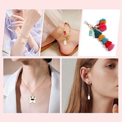 40Pcs 10 Styles Alloy Enamel Pendants ENAM-CJ0002-40-1