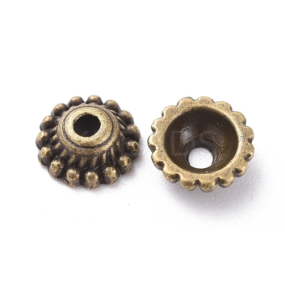 Tibetan Style Alloy Caps X-MLF1235Y-NF-1