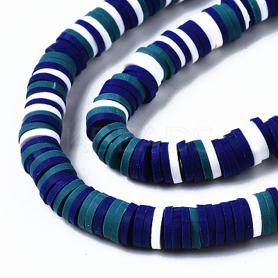Handmade Polymer Clay Beads Strands CLAY-R089-6mm-138-1