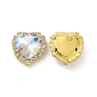 Heart Sew on Rhinestone X1-DIY-E062-03G-04-1