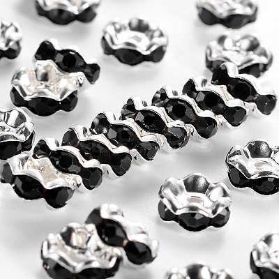 Brass Grade A Rhinestone Spacer Beads RSB030NF-04-1