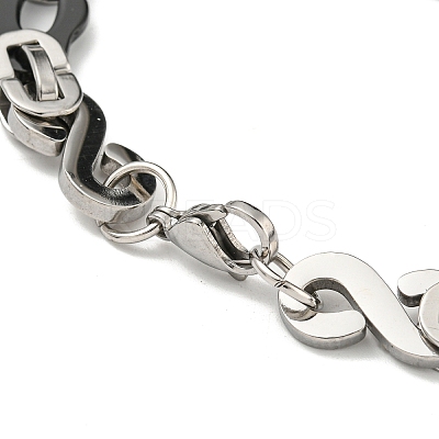 Two Tone 201 Stainless Steel Oval & Infinity Link Chain Bracelet BJEW-B078-36BP-1