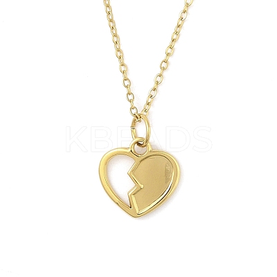 Ion Plating(IP) 304 Stainless Steel Pendant Necklaces for Women NJEW-B080-15G-1
