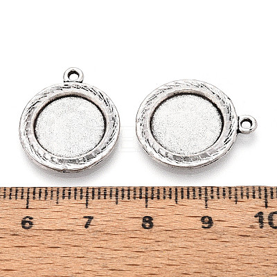 Tibetan Style Alloy Pendant Cabochon Settings PALLOY-N178-05AS-1