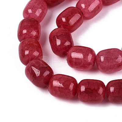 Baking Paint Crackle Glass Beads Strands DGLA-N019-01B-02-1