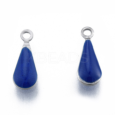 304 Stainless Steel Enamel Charms STAS-N092-178A-1