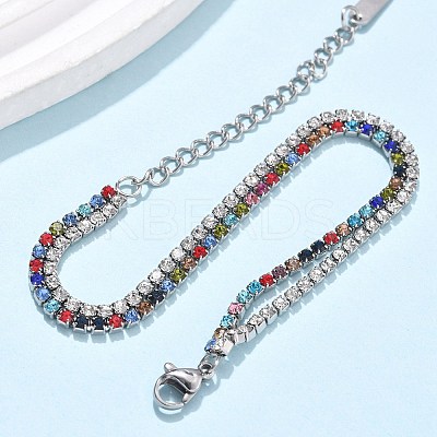 304 Stainless Steel Multi-strand Bracelets BJEW-C103-03P-1