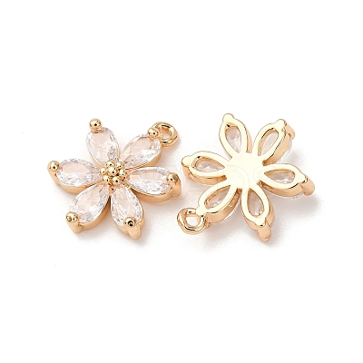 Brass Micro Pave Cubic Zirconia Pendants ZIRC-L105-06G-B04-1