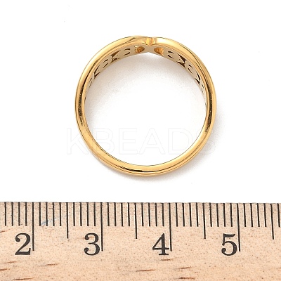 304 Stainless Steel Cubic Zirconia Finger Rings for Women RJEW-F189-03G-1