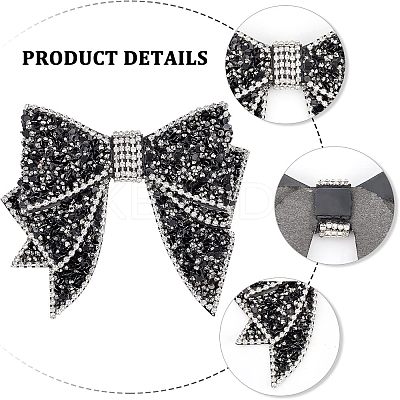 2Pcs Resin Rhinestone Bowknot Shoes Charms FIND-CA0004-74-1