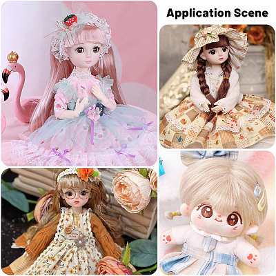8Pcs 8 Styles High Temperature Fiber Short Bangs Hairstyle Doll Wig Hair DIY-GL0005-62-1