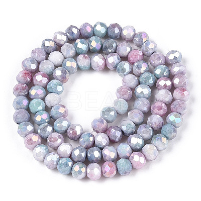 Ombre Effect Dyed Glass Beads Strands GLAA-C023-02-A06-1