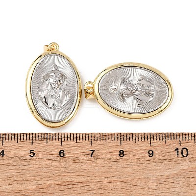 Brass Religion Pendants KK-K408-04G-02-1