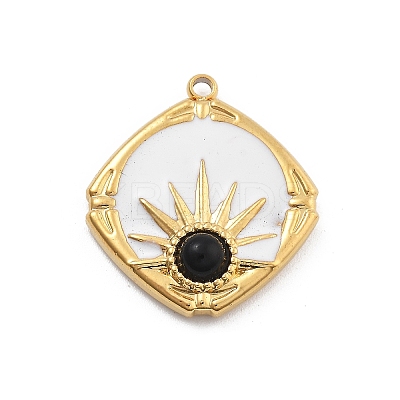 Natural Black Onyx(Dyed & Heated) Pendants STAS-R155-048G-1