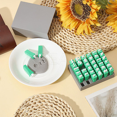Plastic Lowercase Letter Clay Stamp Sets DIY-WH0591-269A-1