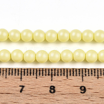 Baking Paint Pearlized Glass Pearl Bead Strands HY-N002-4mm-B03-1