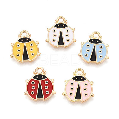 Alloy Enamel Pendants ENAM-N064-04KCG-1