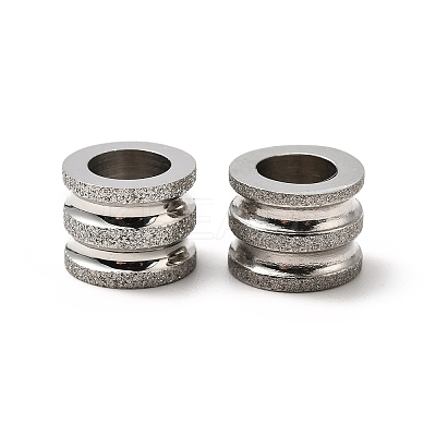 Tarnish Resistant Stainless Steel Textured Beads LS-STAS-M003-04P-1