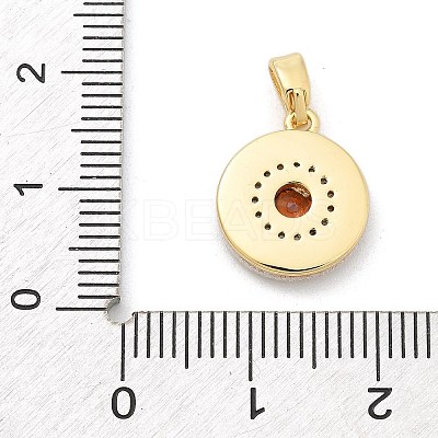 Brass Micro Pave Cubic Zirconia Pendents KK-M303-02G-01-1
