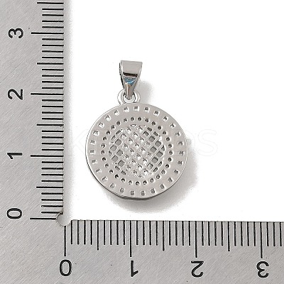 Brass Micro Pave Cubic Zirconia Pendants KK-D431-039P-1