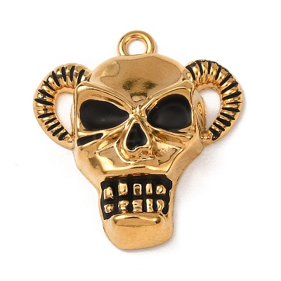 304 Stainless Steel Enamel Pendants STAS-F357-01D-1