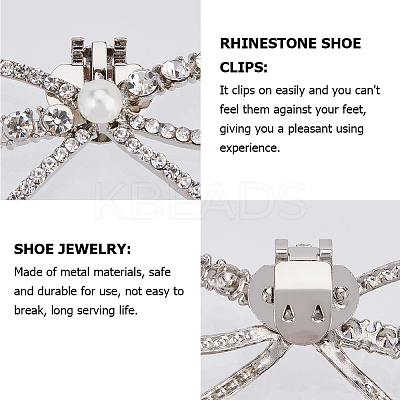 4Pcs Alloy Rhinestone Shoe Decoration AJEW-GF0009-28P-1