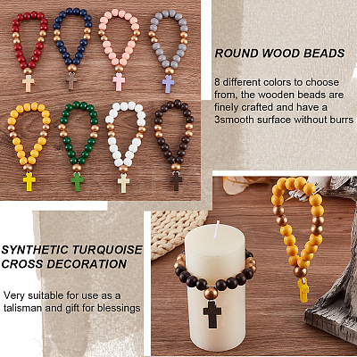 Round Beads Pendant Decoration HJEW-OC00023-1