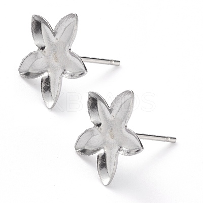 Non-Tarnish 304 Stainless Steel Stud Earring Settings STAS-J032-22-1