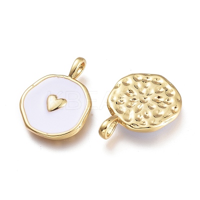 Brass Enamel Pendants KK-K248-04G-1