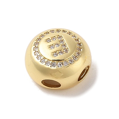 Rack Plating Brass & Cubic Zirconia Pendants KK-Z047-07G-E-RS-1