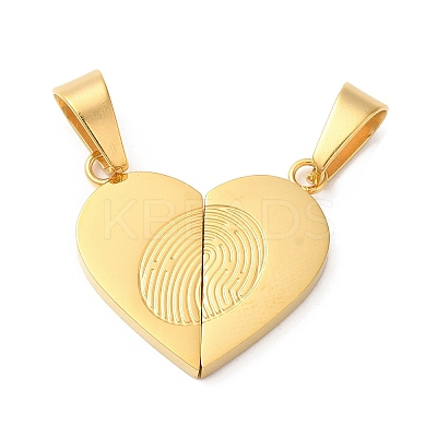PVD Vacuum Plating 304 Stainless Steel Split Pendants STAS-E195-04G-1