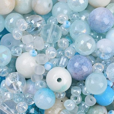 DIY Lampwork Beads & Glass Seed Beds Jewelry Making Findings Kits SEED-K010-01C-1