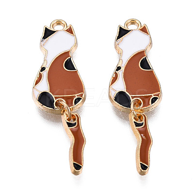 Eco-Friendly Alloy Enamel Pendants ENAM-T011-84C-NR-1