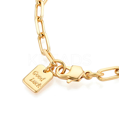 Brass Paperclip Chain Bracelets for Women BJEW-N032-07C-G-1