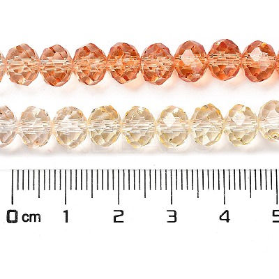 Transparent Painted Glass Beads Strands X1-DGLA-A034-T6mm-A20-1